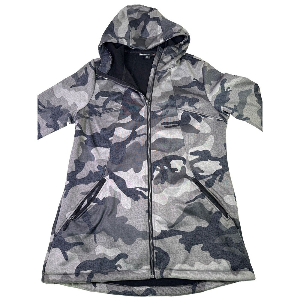 swiss tech long sleeve relaxed fit Logo Print Camo Women’s Jacket XL 16-18